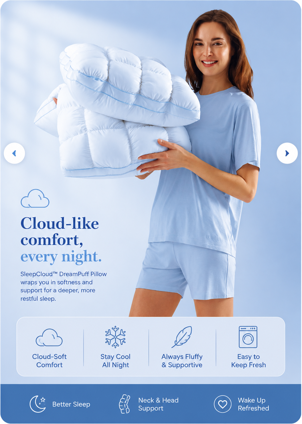 SleepCloud™ DreamPuff Pillow